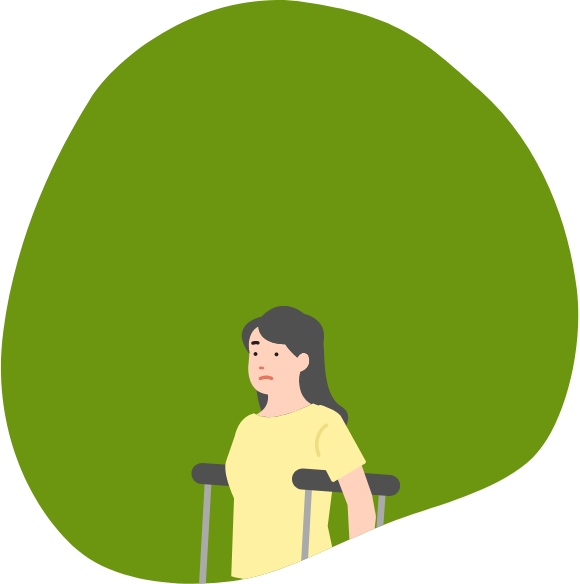 転んで骨折したことがある